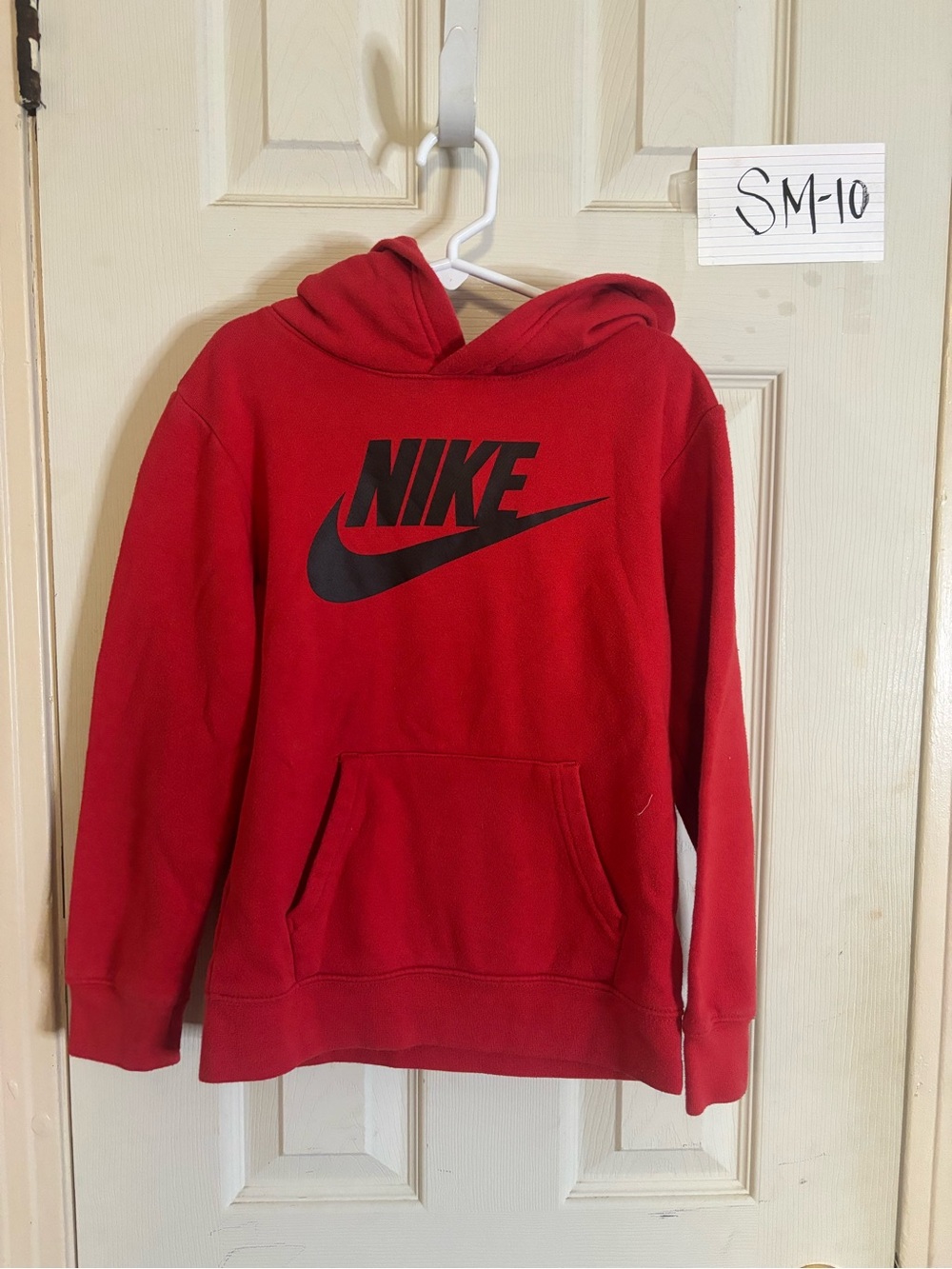 Nike Red Hoodie with Black Logo - Kids Sweatshirt